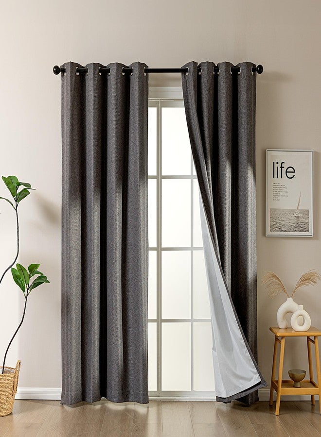 SLEEP ZONE Blackout Curtains for Bedroom and Living Room, Drapes with Thermal Insulation for Room Darkening, 2 Panels Noise Reducing Window Curtains (52 x 63 Inch) - Image 2